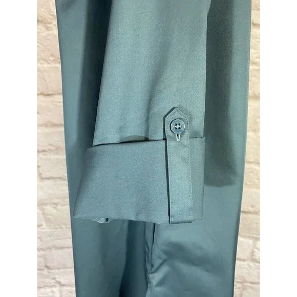 NEW CHICOS Wrinkle Resistant Tunic Top Locklyn Shirt 0 (S) Blue Roll Tab 9537 - Picture 5 of 9